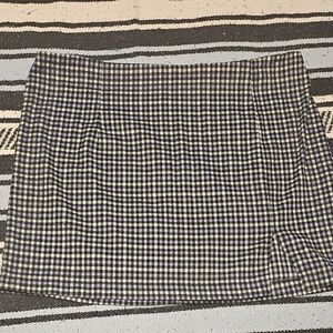 Wild Fable Black and White Checkered Mini Skirt